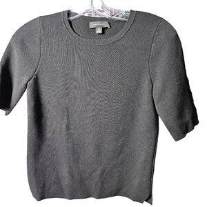 Ann Taylor Black Crew Neck Knit Top XS